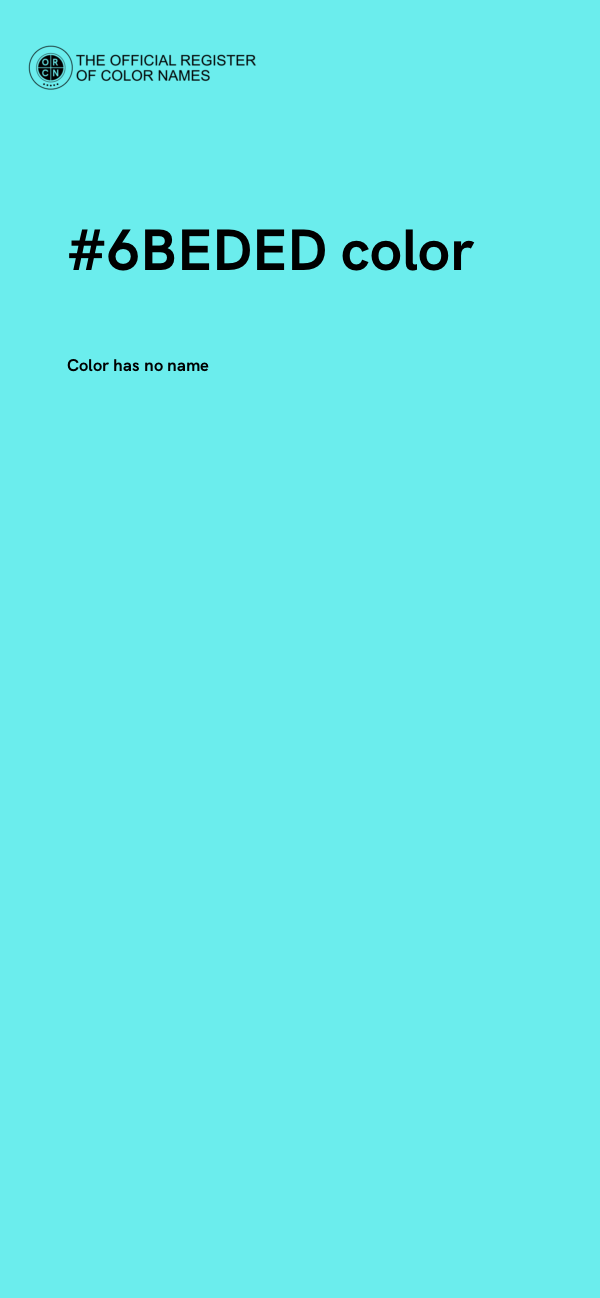 #6BEDED color image
