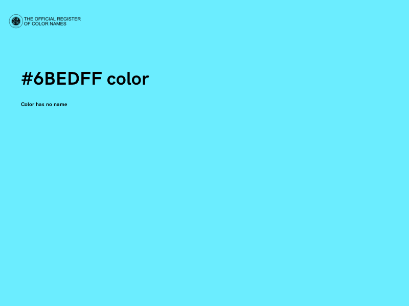 #6BEDFF color image