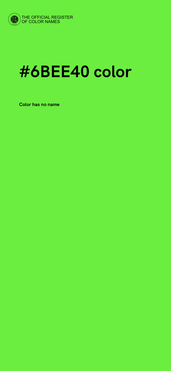 #6BEE40 color image