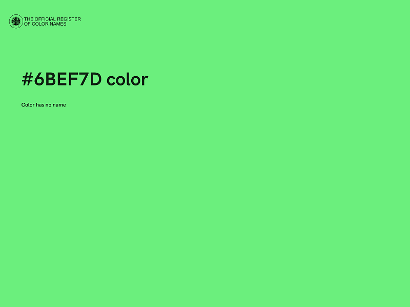 #6BEF7D color image