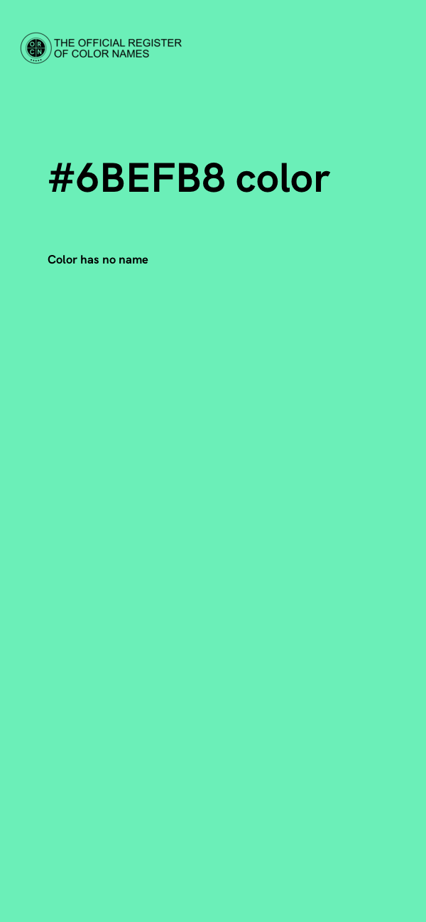 #6BEFB8 color image