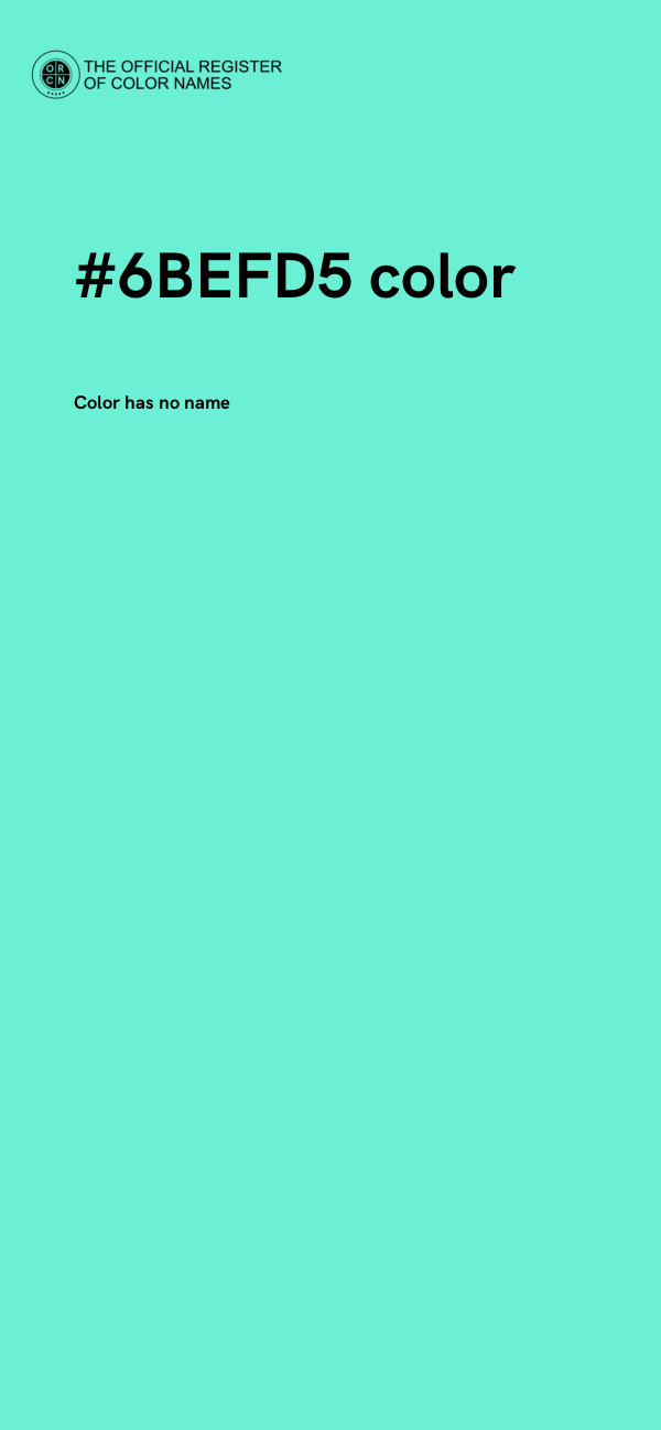 #6BEFD5 color image
