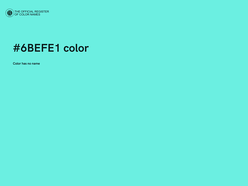 #6BEFE1 color image