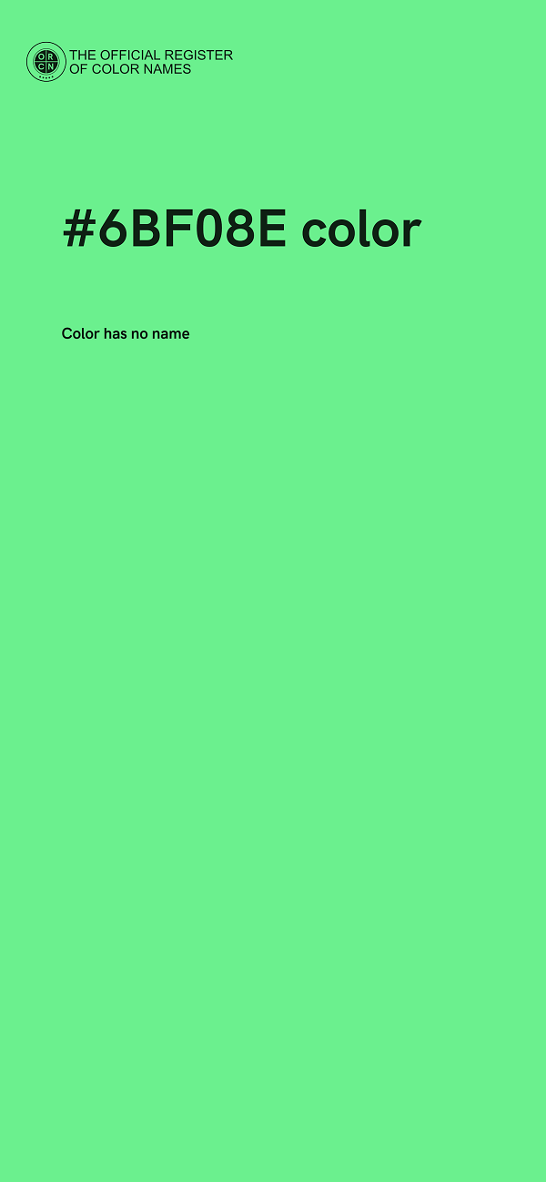 #6BF08E color image