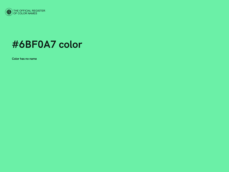 #6BF0A7 color image