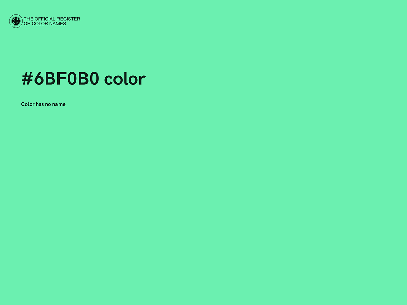 #6BF0B0 color image