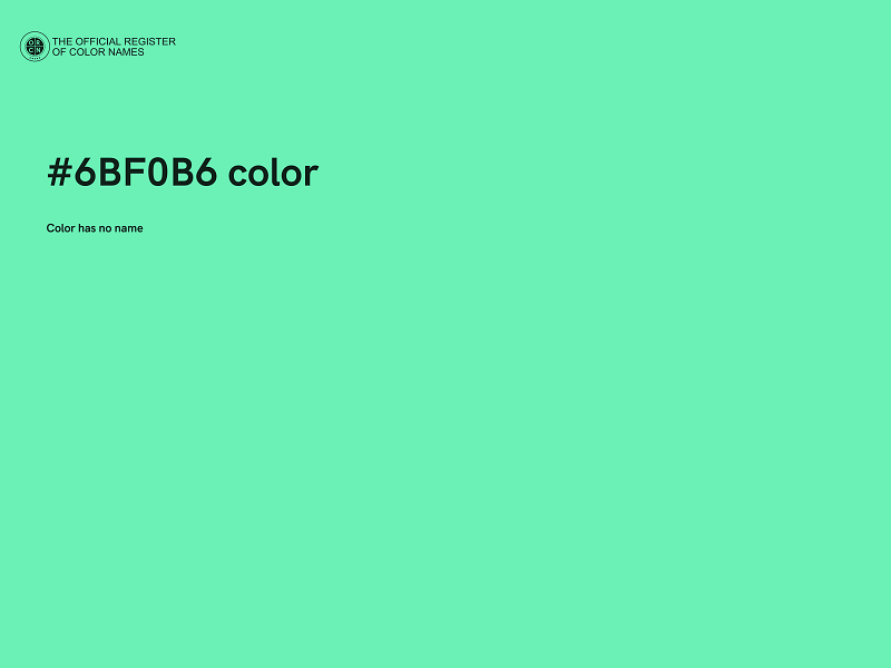 #6BF0B6 color image