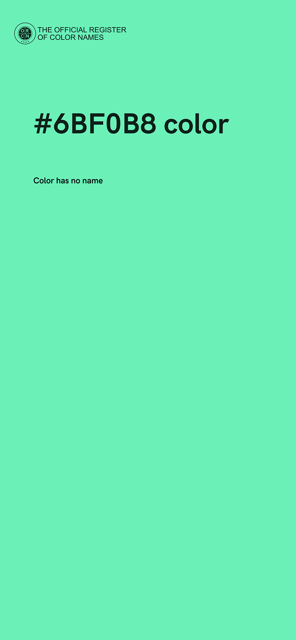 #6BF0B8 color image