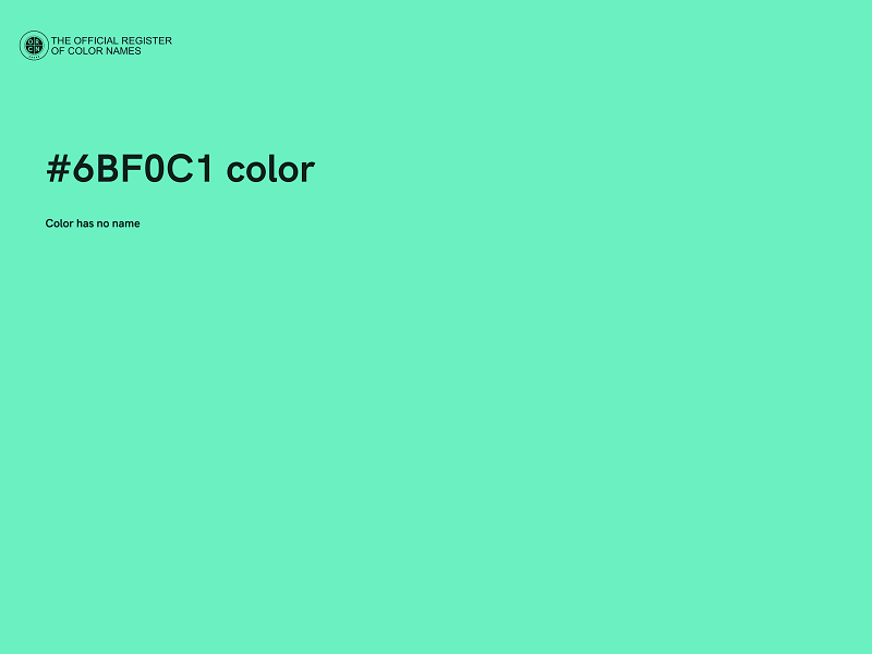 #6BF0C1 color image