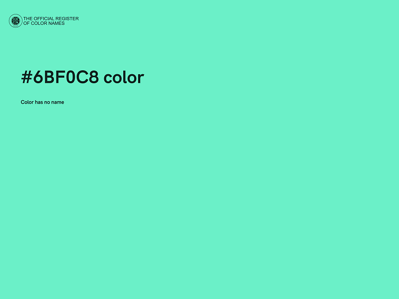 #6BF0C8 color image