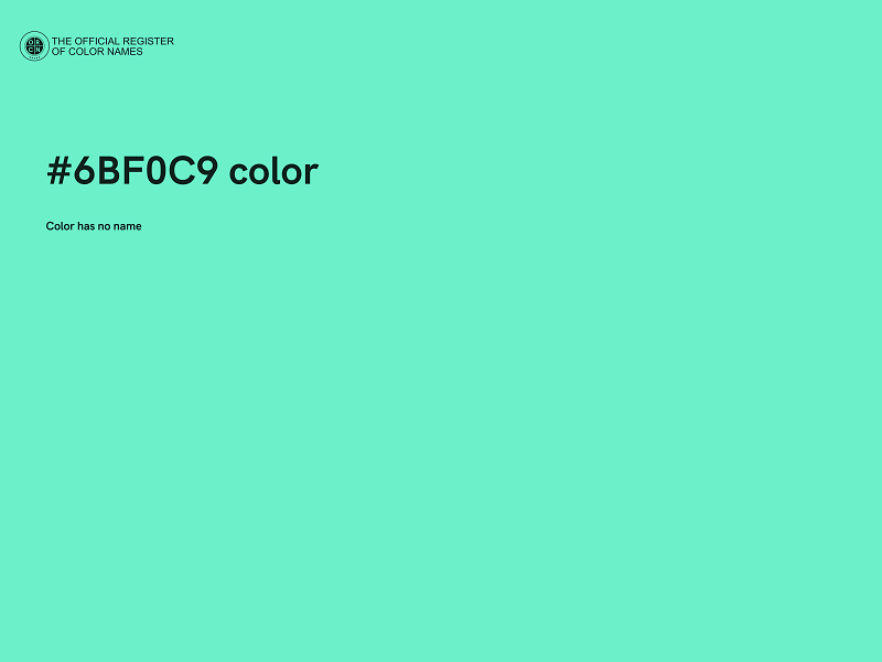 #6BF0C9 color image