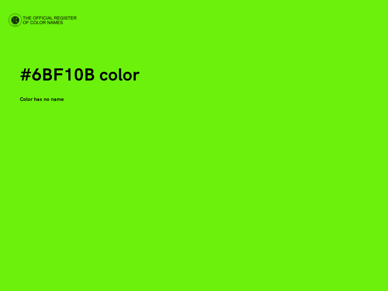 #6BF10B color image