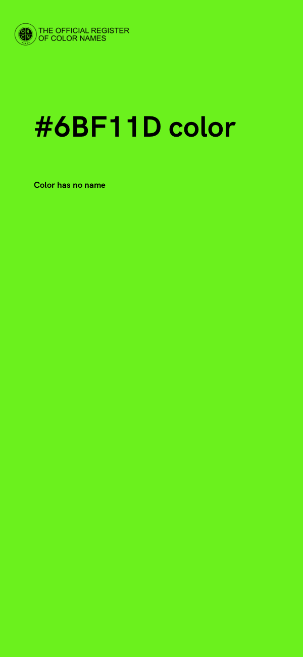 #6BF11D color image