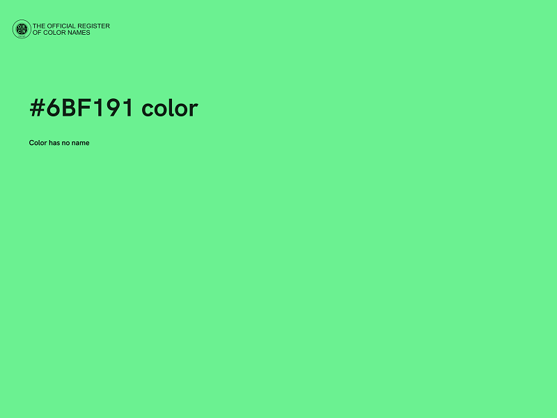 #6BF191 color image