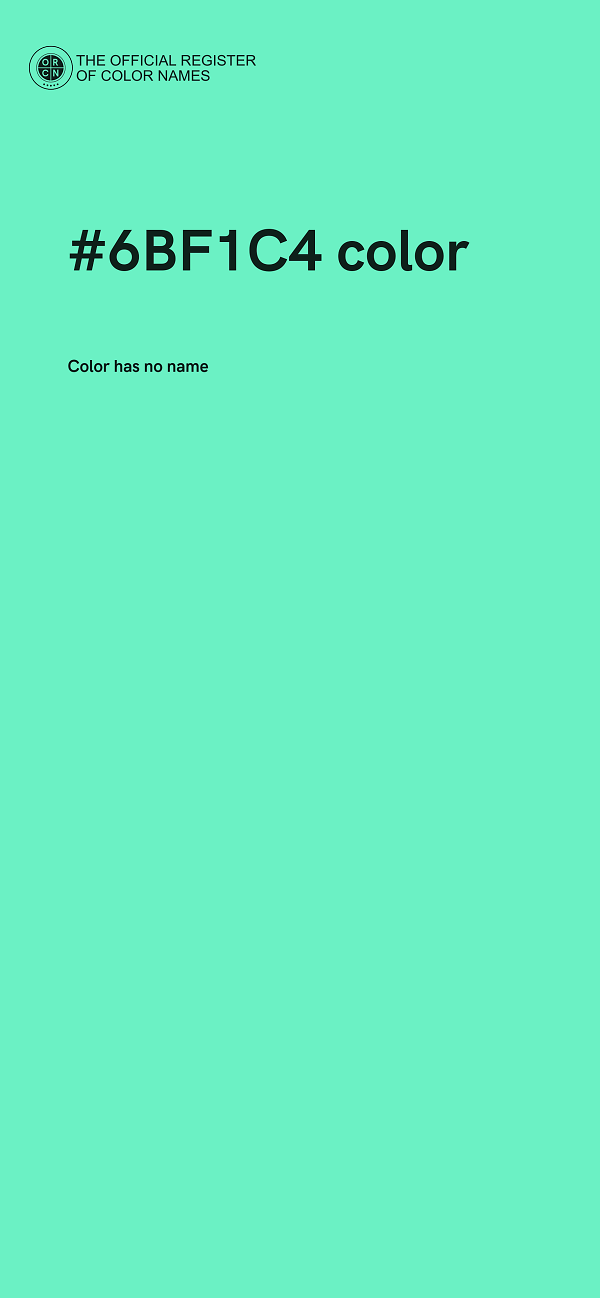 #6BF1C4 color image