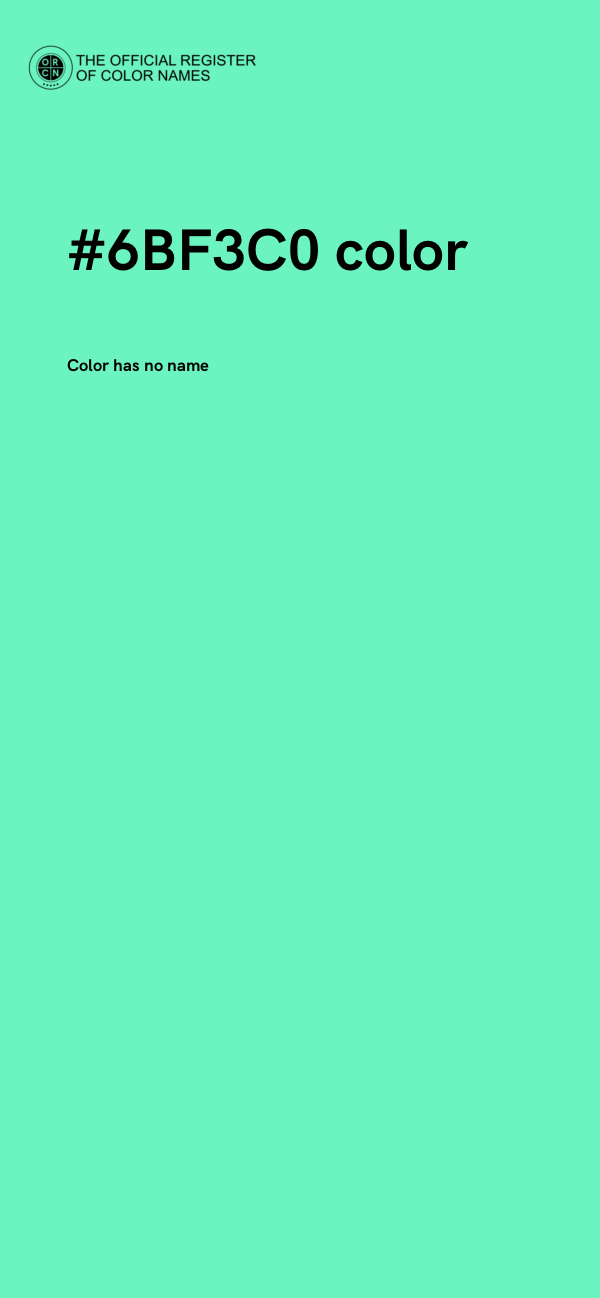 #6BF3C0 color image
