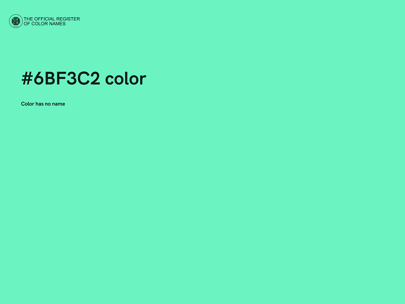 #6BF3C2 color image