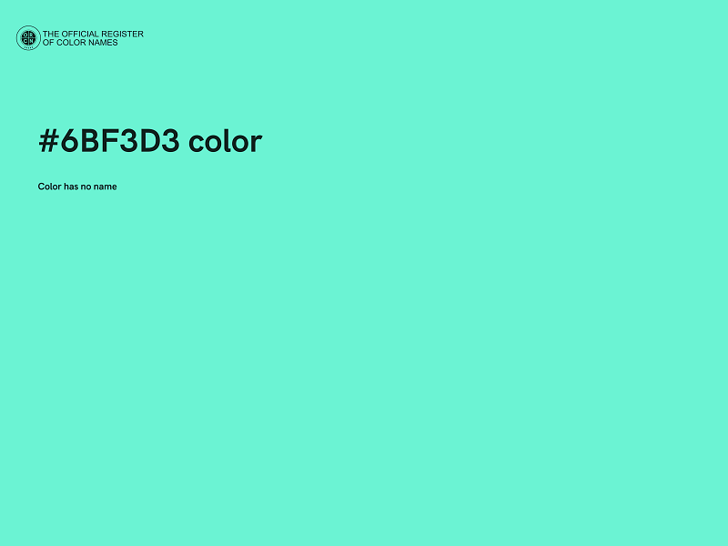#6BF3D3 color image