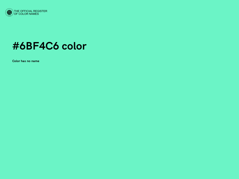 #6BF4C6 color image