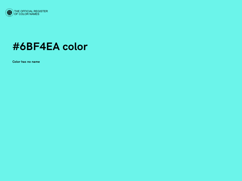 #6BF4EA color image