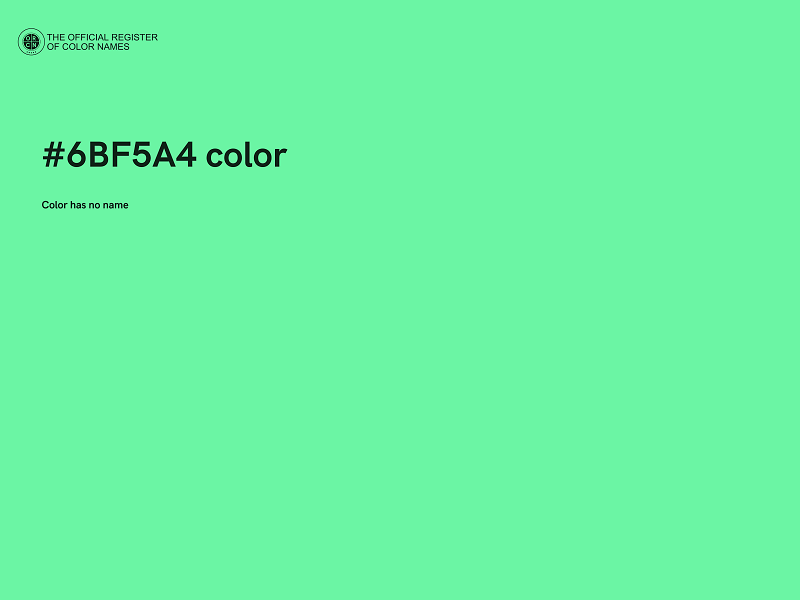 #6BF5A4 color image