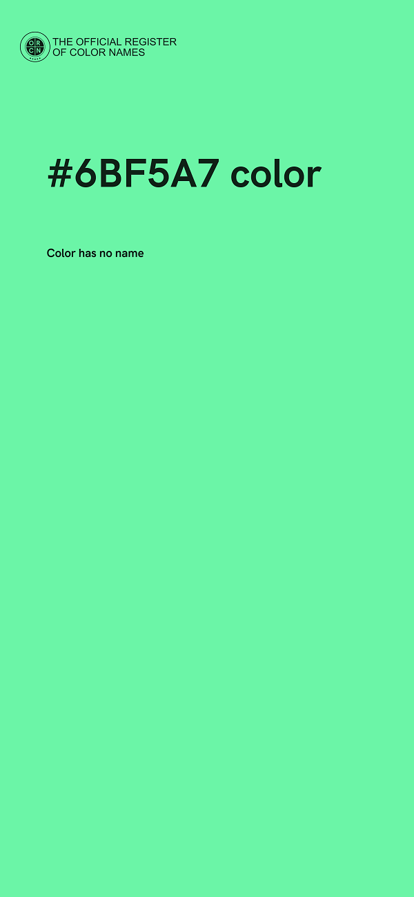 #6BF5A7 color image