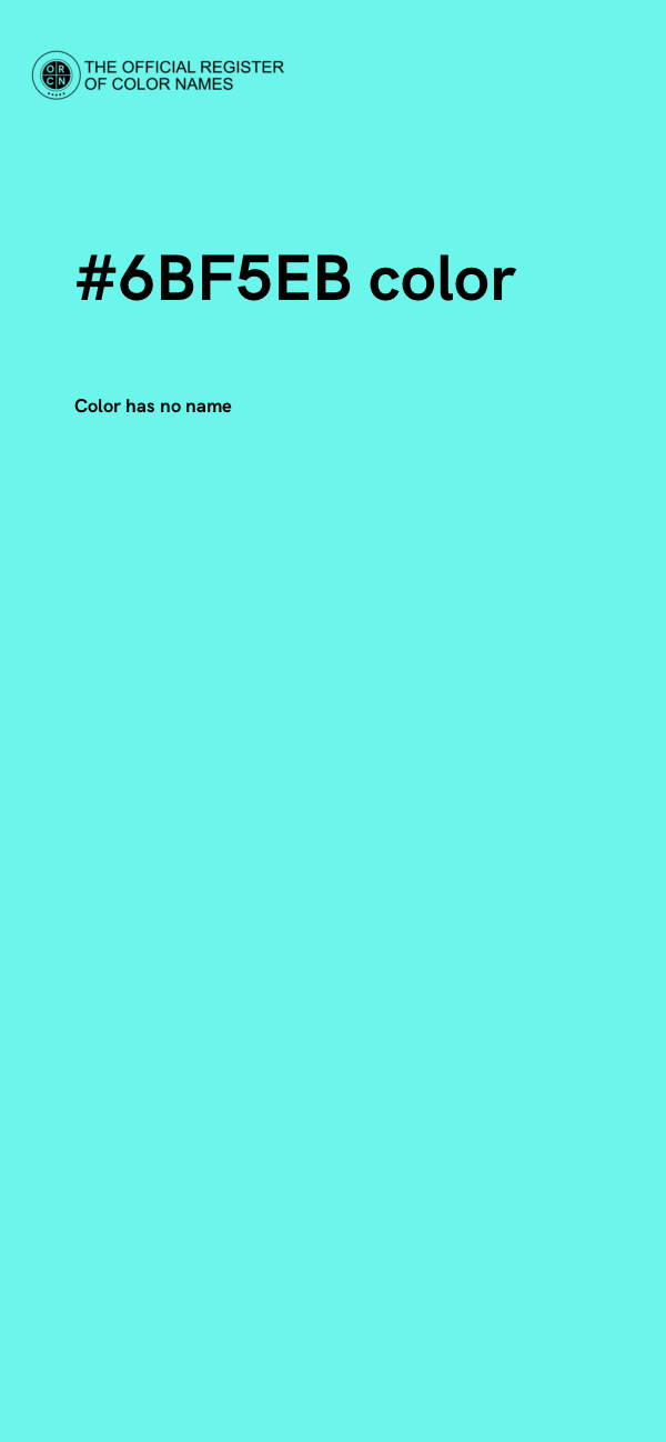 #6BF5EB color image