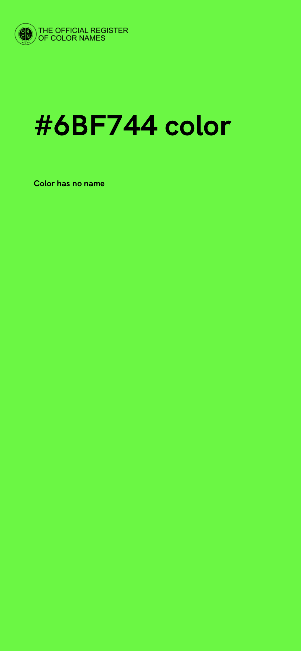 #6BF744 color image