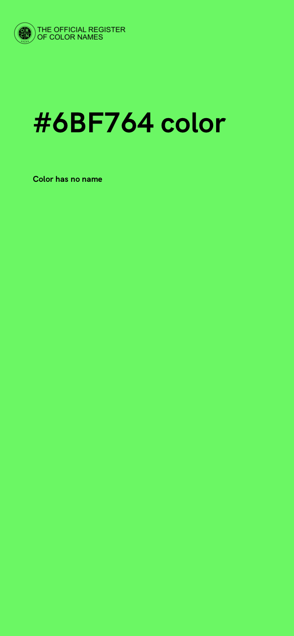 #6BF764 color image