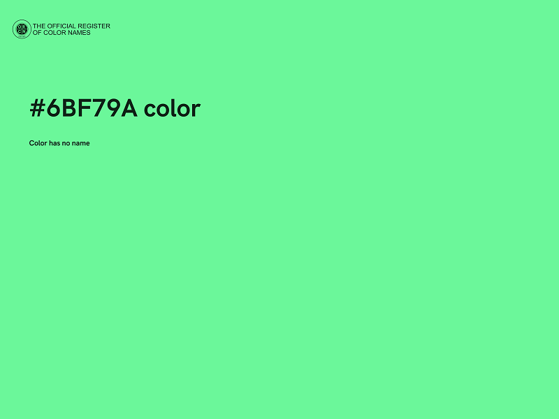 #6BF79A color image