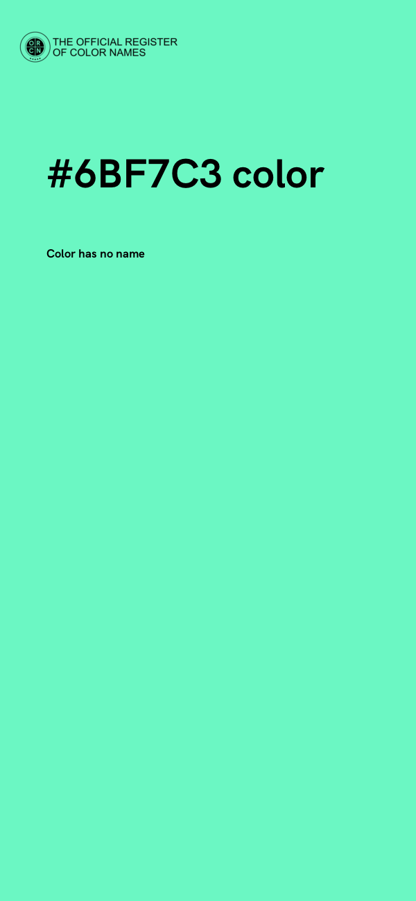 #6BF7C3 color image
