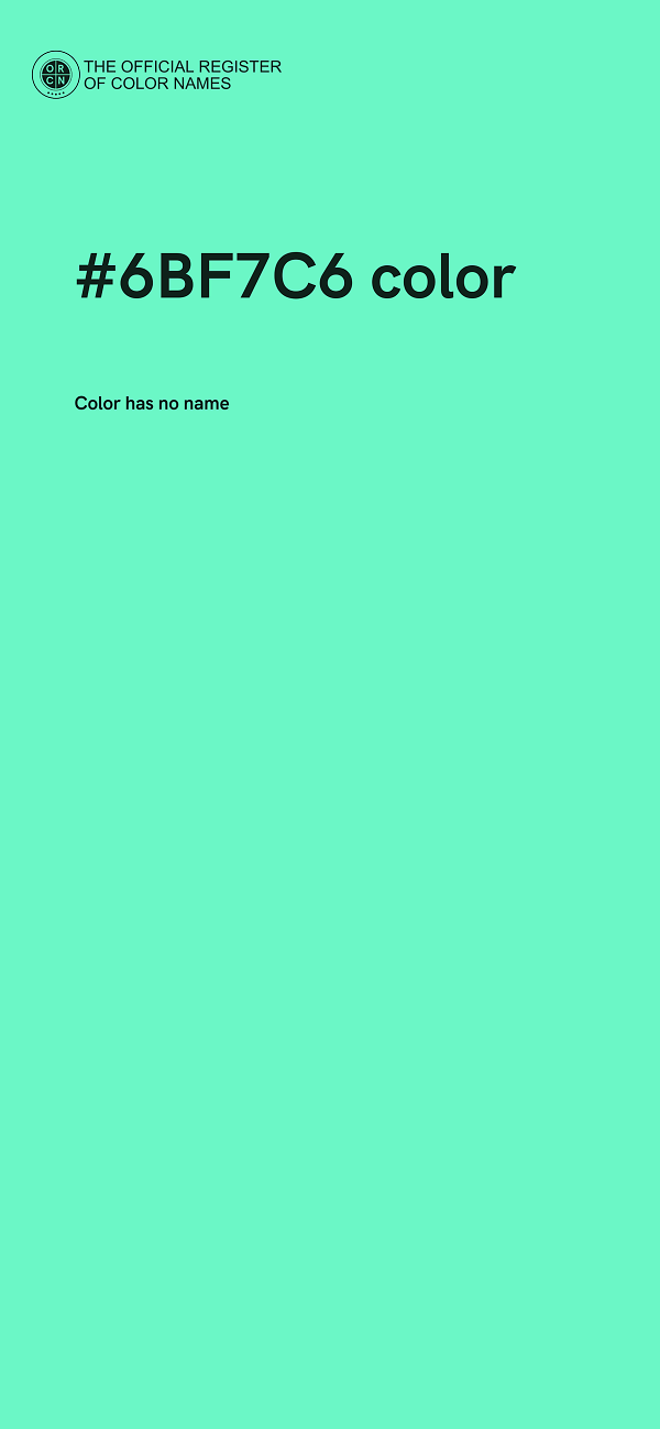 #6BF7C6 color image