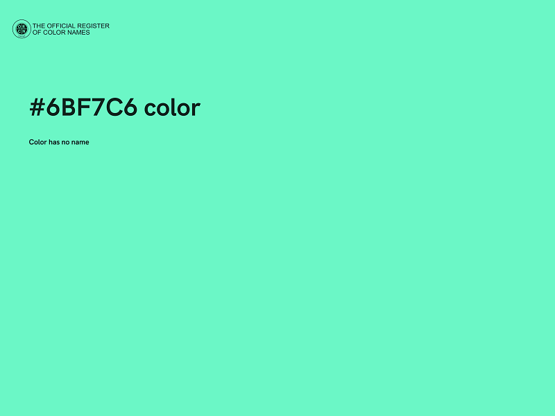 #6BF7C6 color image