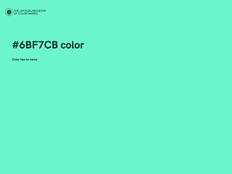 #6BF7CB color image