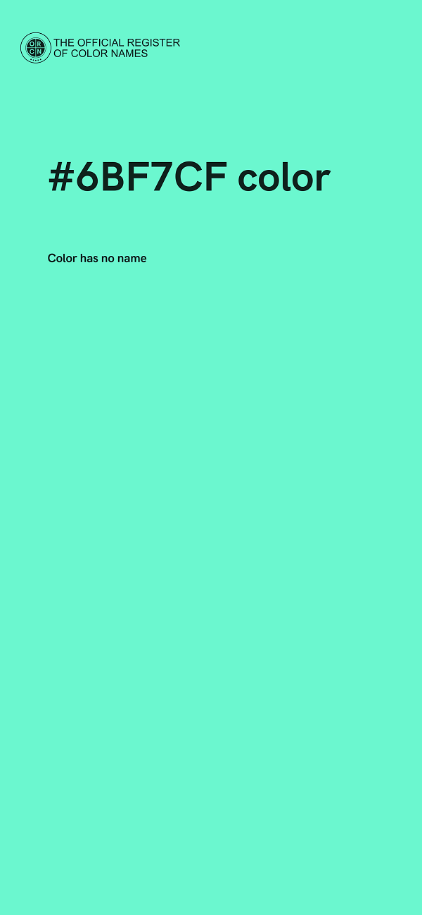 #6BF7CF color image