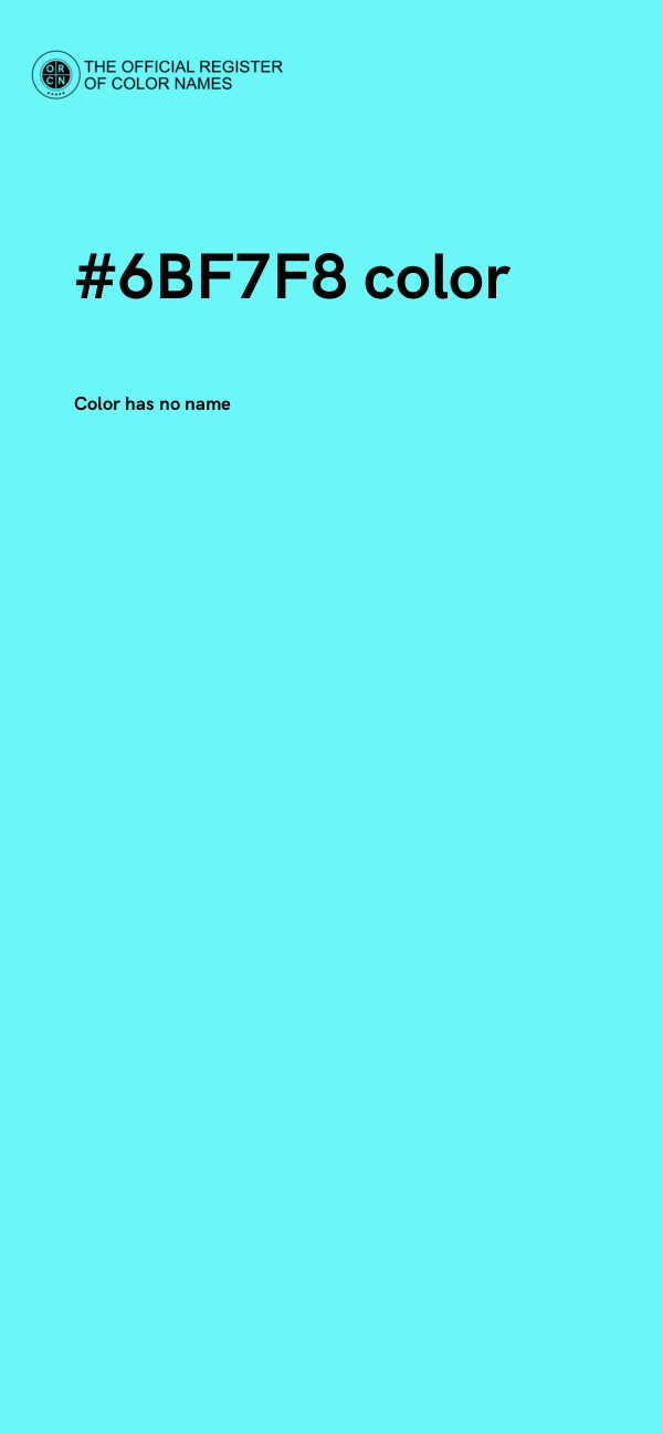 #6BF7F8 color image