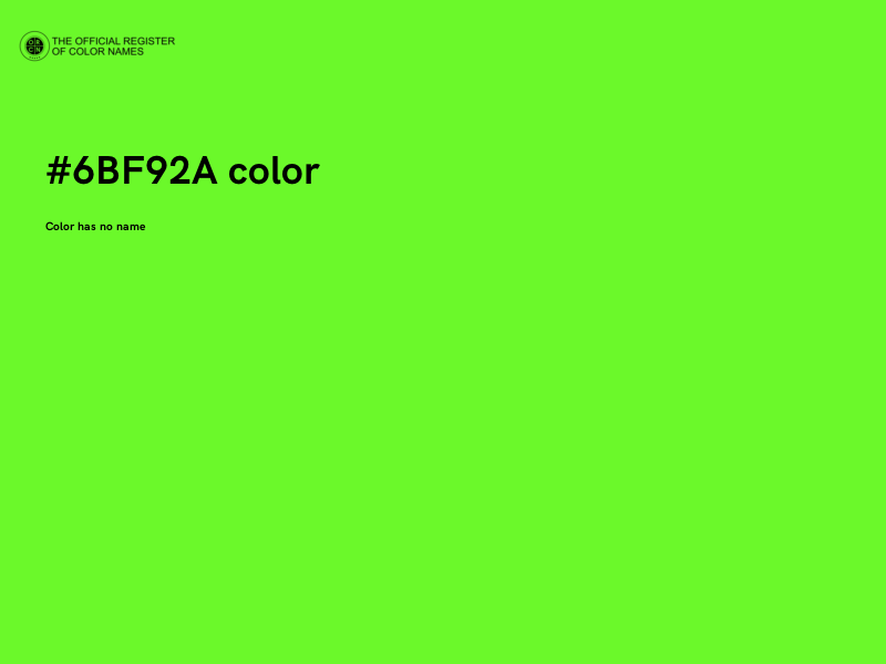 #6BF92A color image