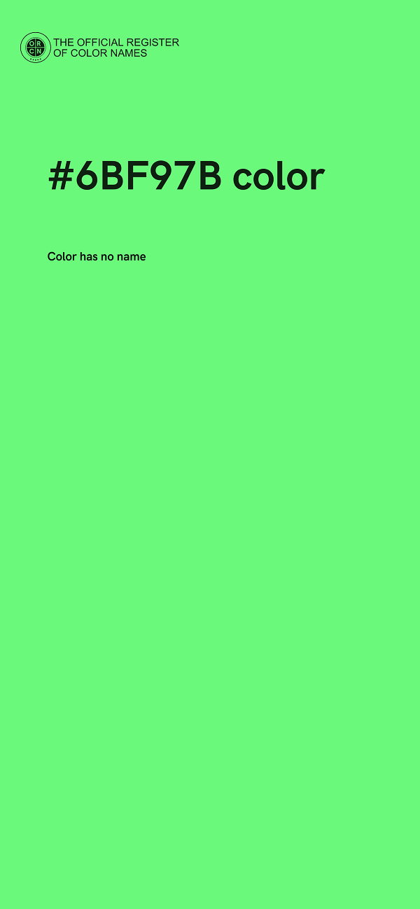 #6BF97B color image