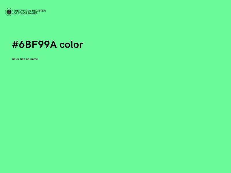 #6BF99A color image