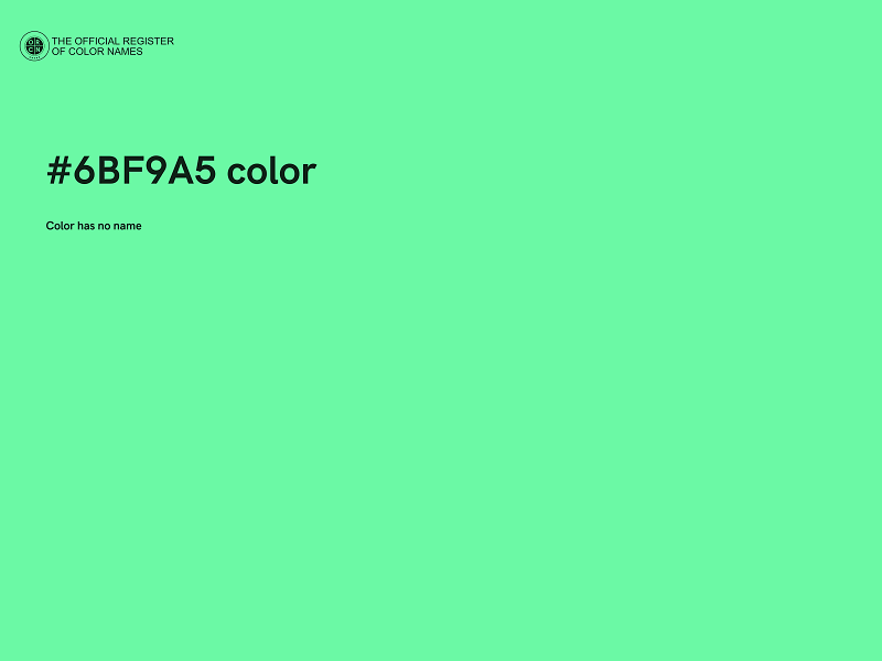 #6BF9A5 color image