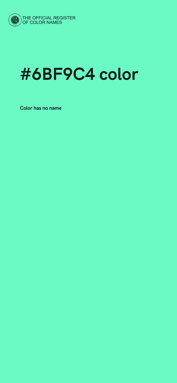 #6BF9C4 color image