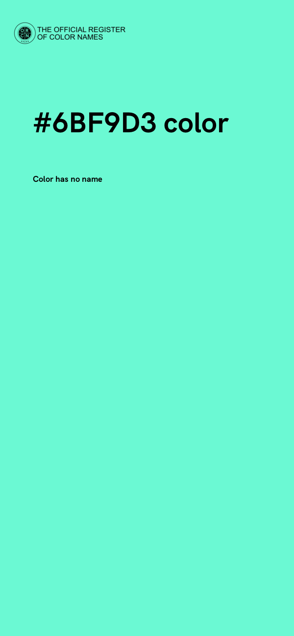#6BF9D3 color image
