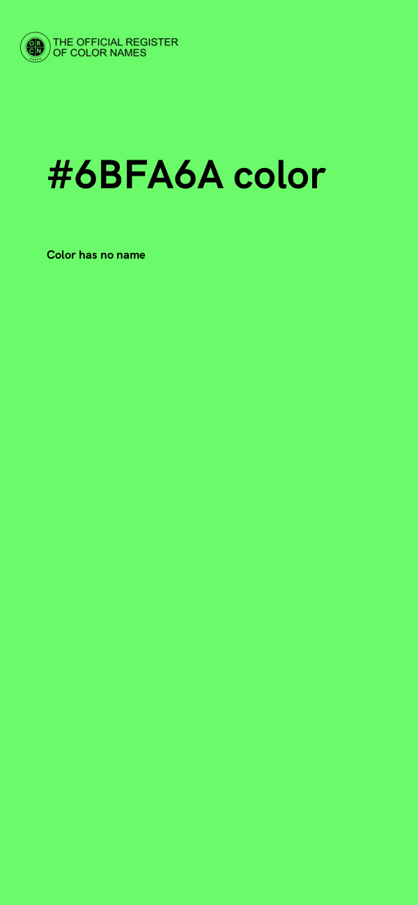 #6BFA6A color image