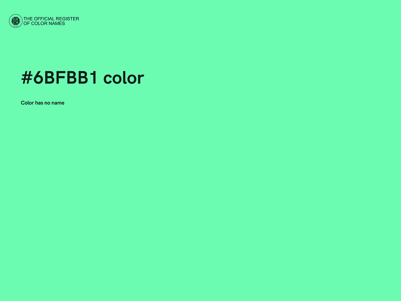 #6BFBB1 color image