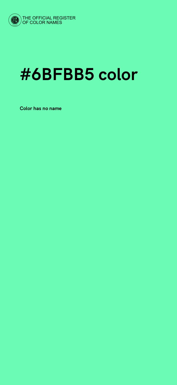#6BFBB5 color image