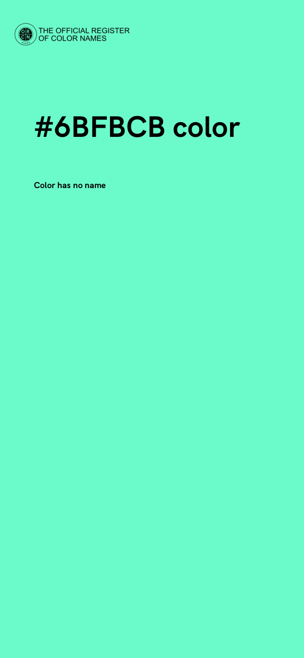 #6BFBCB color image