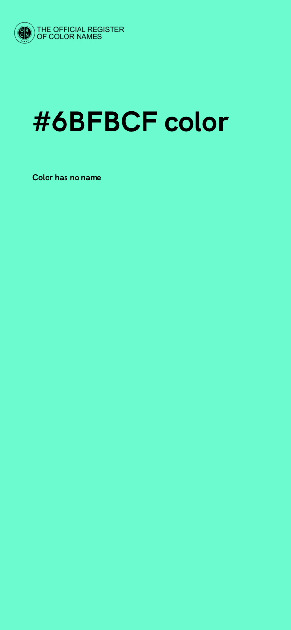 #6BFBCF color image