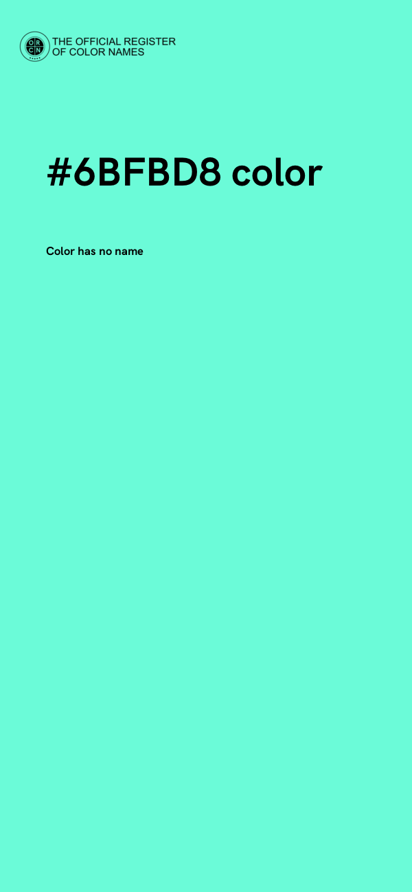 #6BFBD8 color image