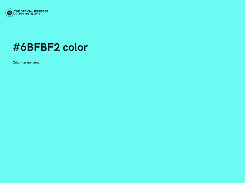 #6BFBF2 color image