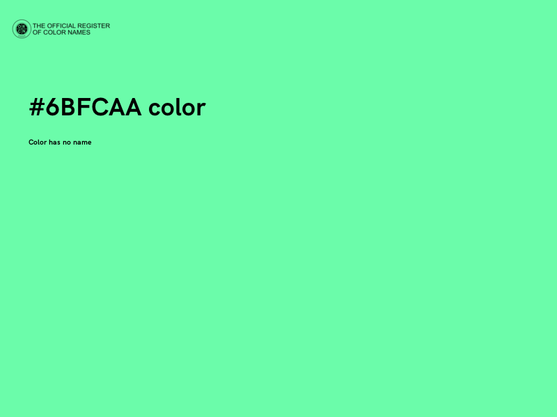 #6BFCAA color image